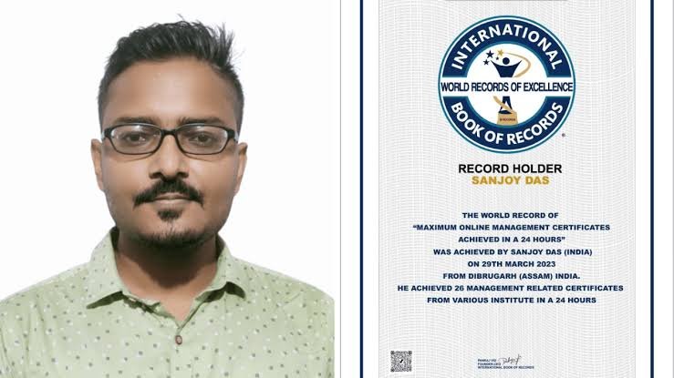 Assam: Dibrugarh boy creats world record by earning 26 certificates in 24-hours
