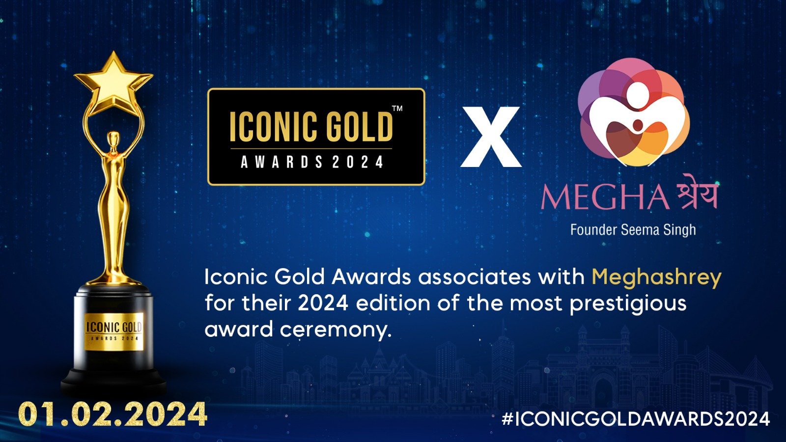 Meghashrey NGO Joins Forces as Associates with Iconic Gold Awards 2024