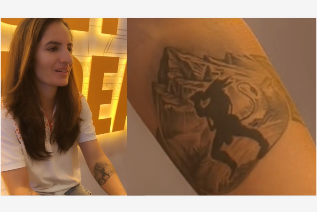 Radhika Singh: New-Ball Fury Meets Hanuman Power – India’s Swing Queen Smashes Barriers with Divine Ink