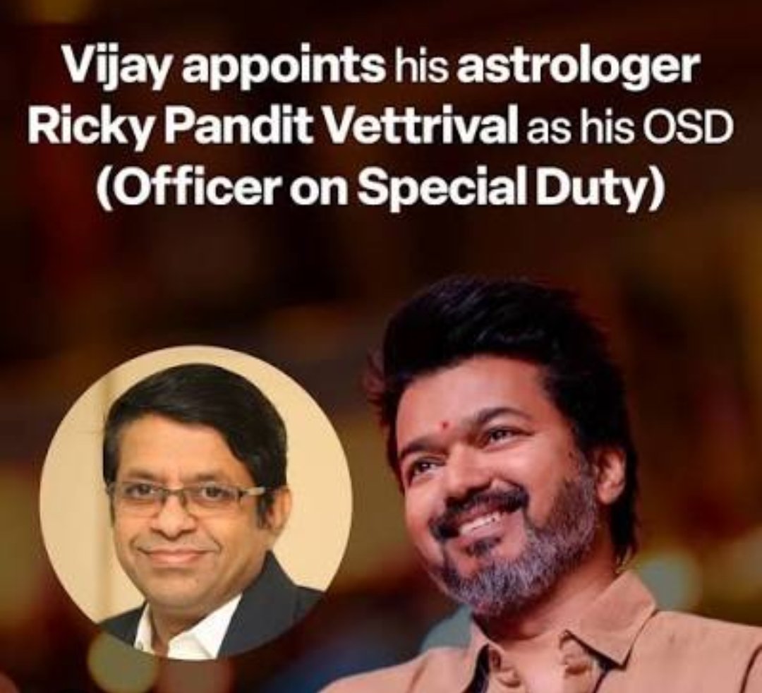 Tamil Nadu CM Vijay Appoints Personal Astrologer Radhan Pandit Vetrivel as Officer on Special Duty